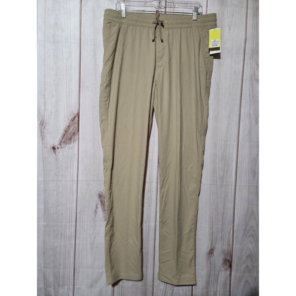 All‎ in Motion Mens Ripstop Pants Khaki Tan Stretch UPF 50+ Size M NEW